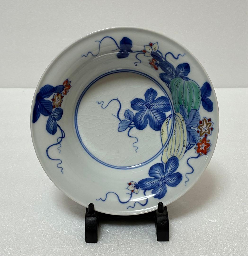 明治九谷焼 大聖寺伊万里 延宝古伊万里 柴田コレクション同手 色絵瓜