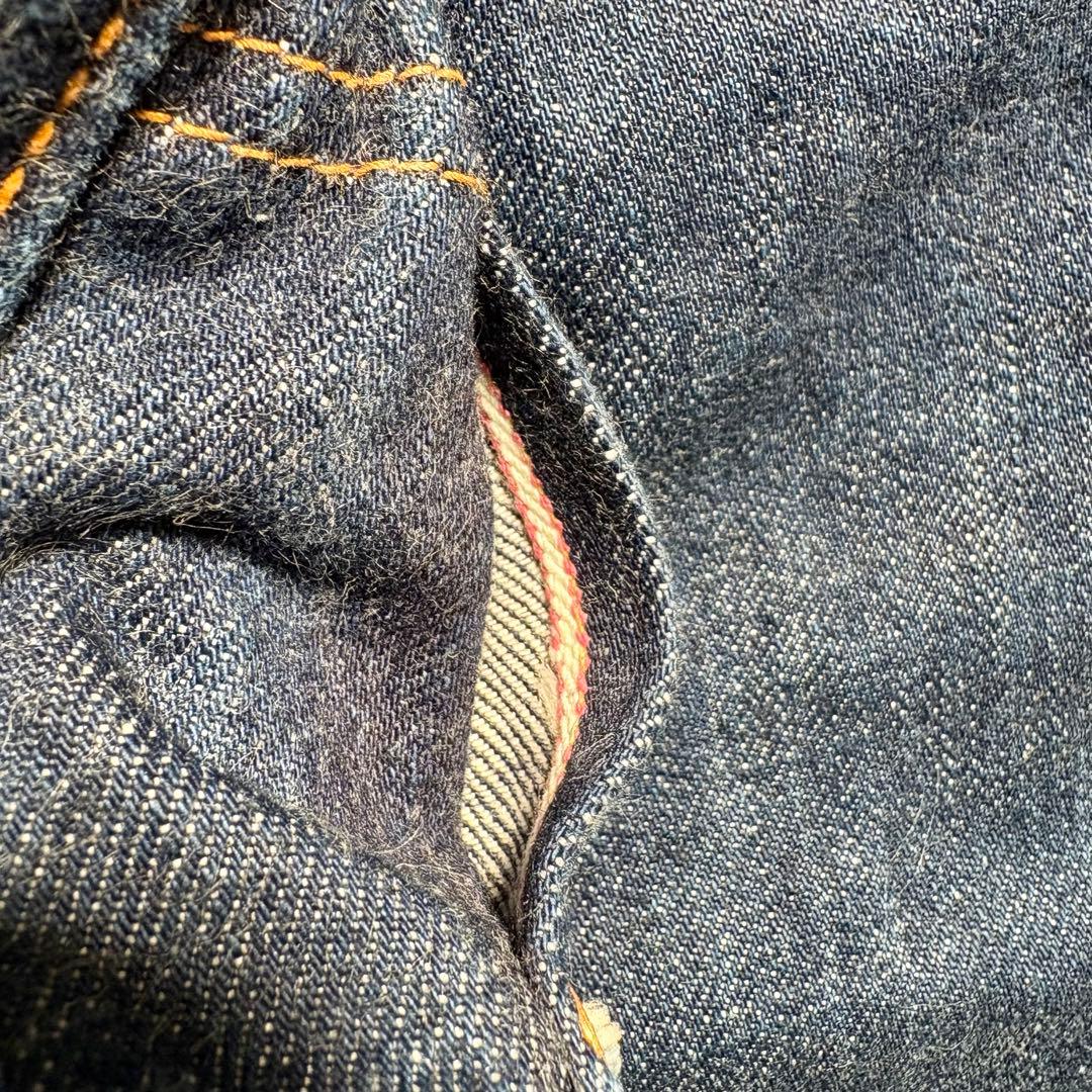 美品】桃太郎ジーンズ 銅丹レーベル インディゴデニム 30 藍布屋