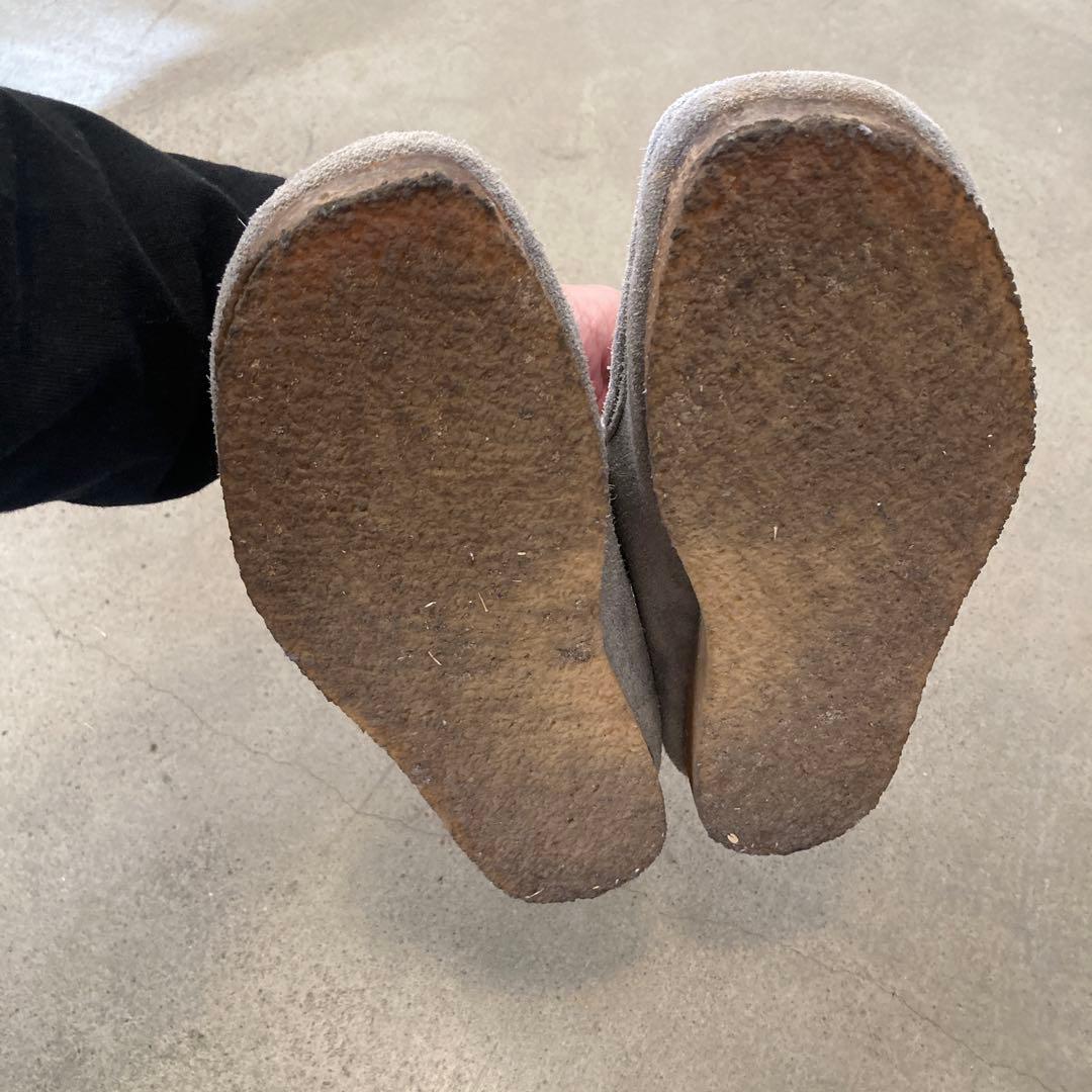 STOCK NO. グレー スエード モカシン 25.5cm