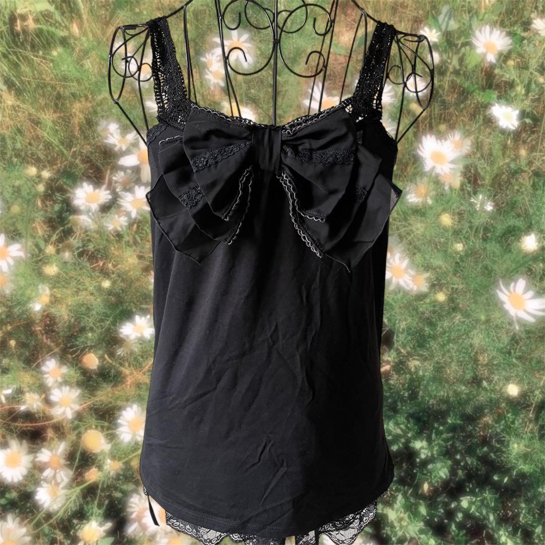 ビックリボンキャミソール アクシーズファム フェアリーグランジ y2k 森ガール アクシーズファム キャミソール フェアリーグランジ y2k 森ガール 平成