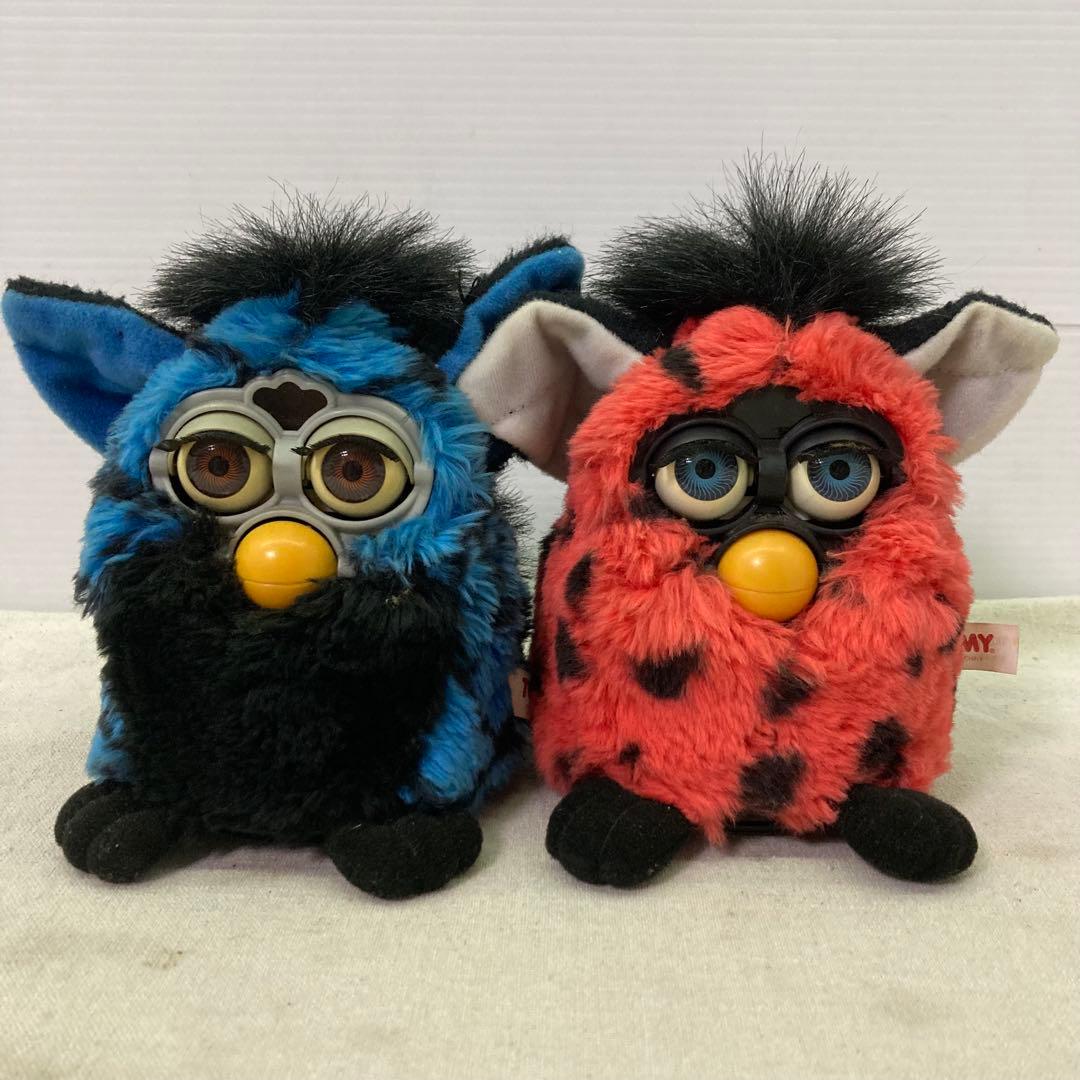 TOMY トミー 初代ファービー 1999年 ブルー×ブラック レッド×ブラック