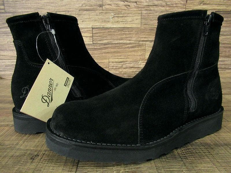 廃盤 新品 ダナー スエードレザー サイドジップ ワーク ブーツ 黒 26.0①