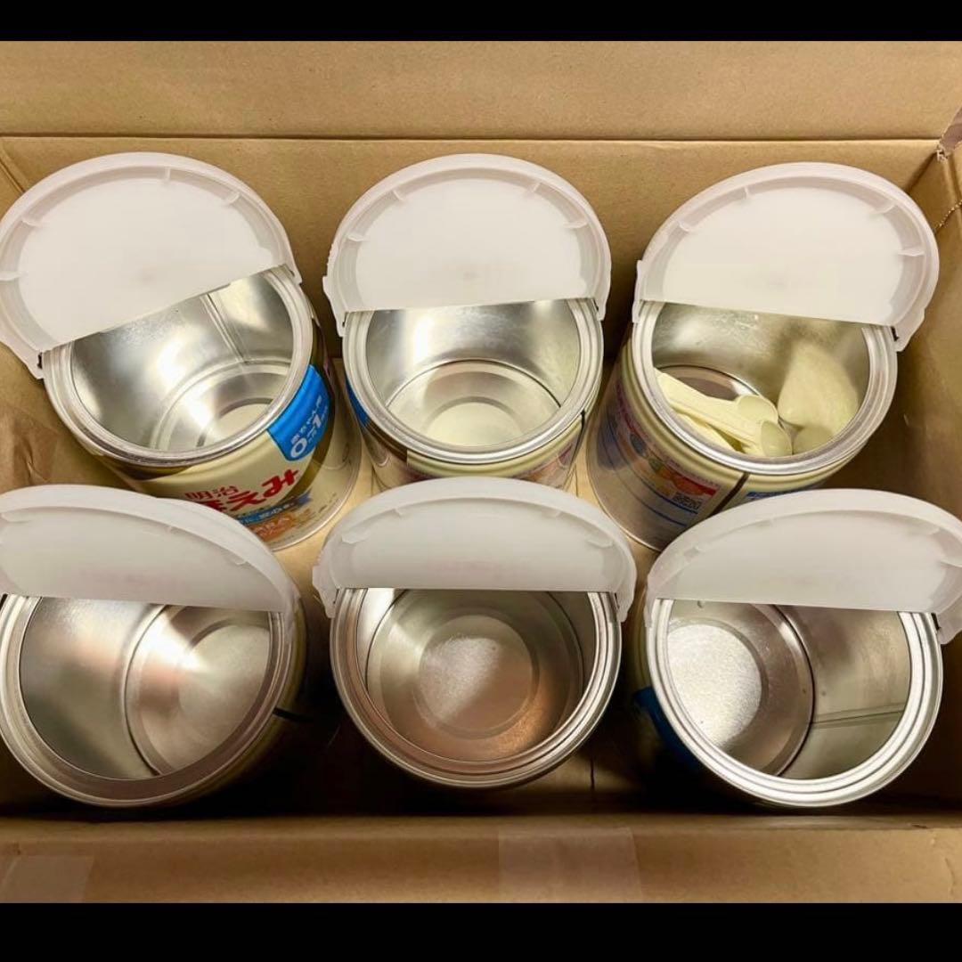 ⭐︎翌日発送⭐︎】明治 ほほえみ 粉ミルク800g 空き缶6缶（蓋