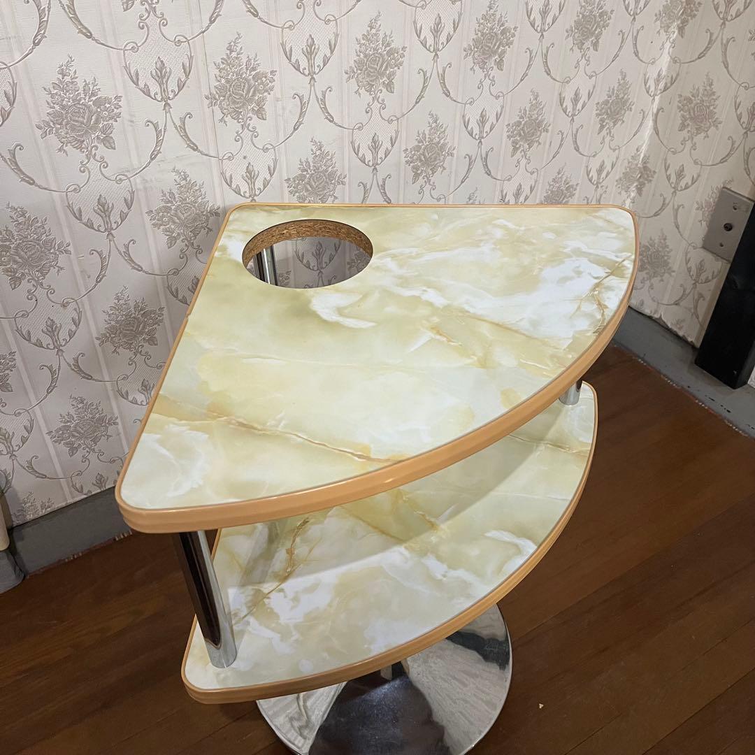 アンティーク】② 昭和レトロ コーナーテーブル サイドテーブル 麻雀