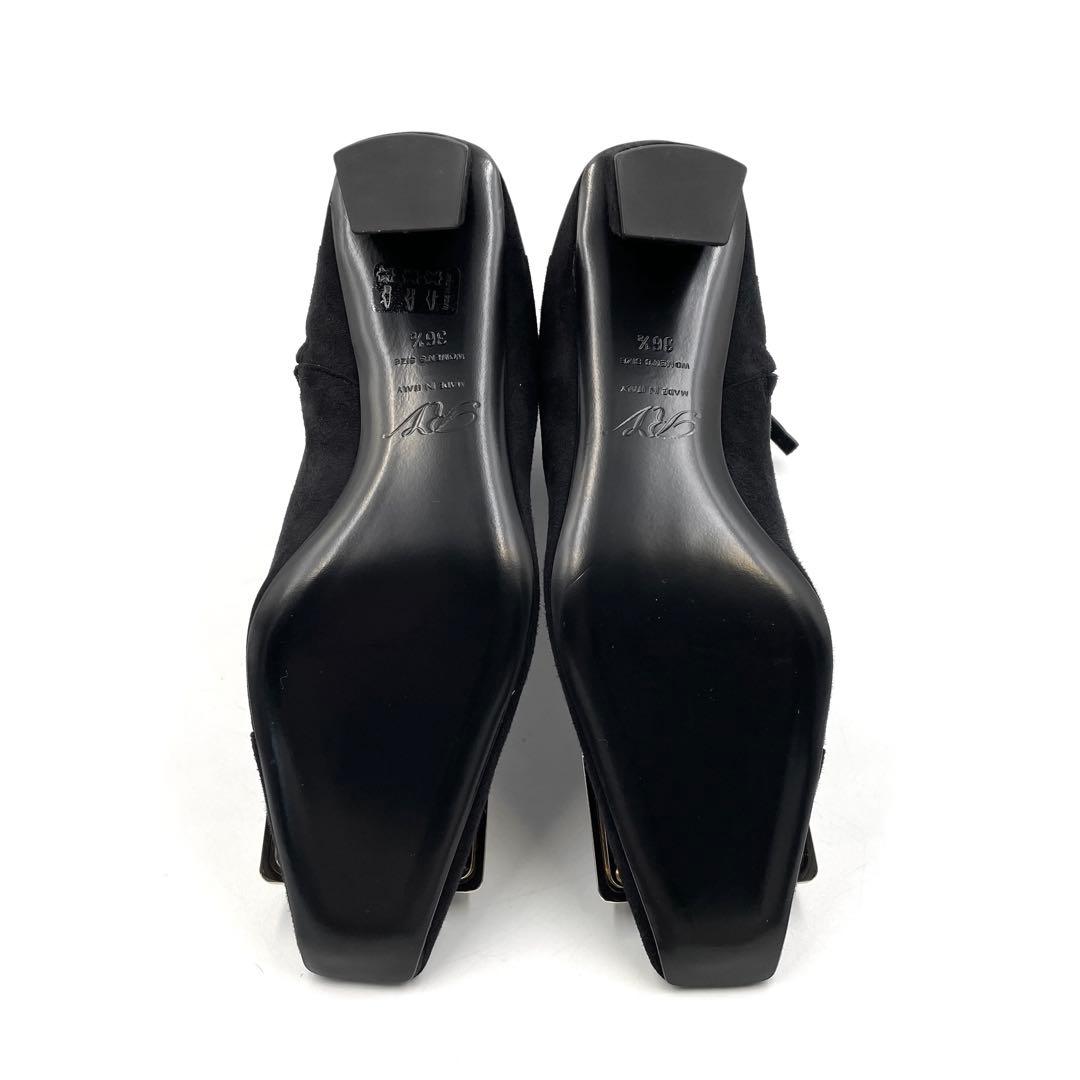 《未使用品》ロジェヴィヴィエ サイドジップブーツ スエード 黒系 36 1/2