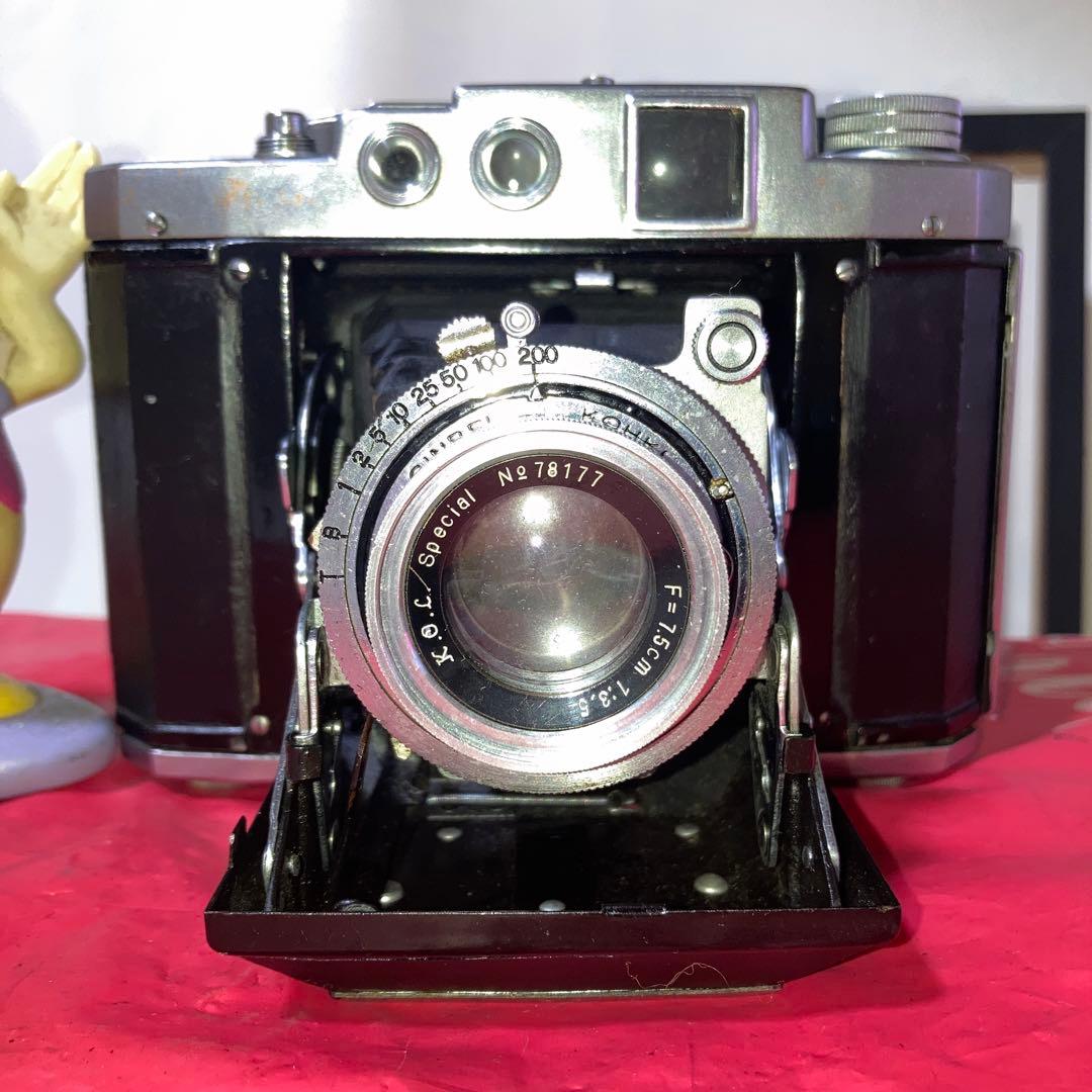 ヴィティージ蛇腹MAMIYA sixレンジファインダー中判カメラ 露出機能動