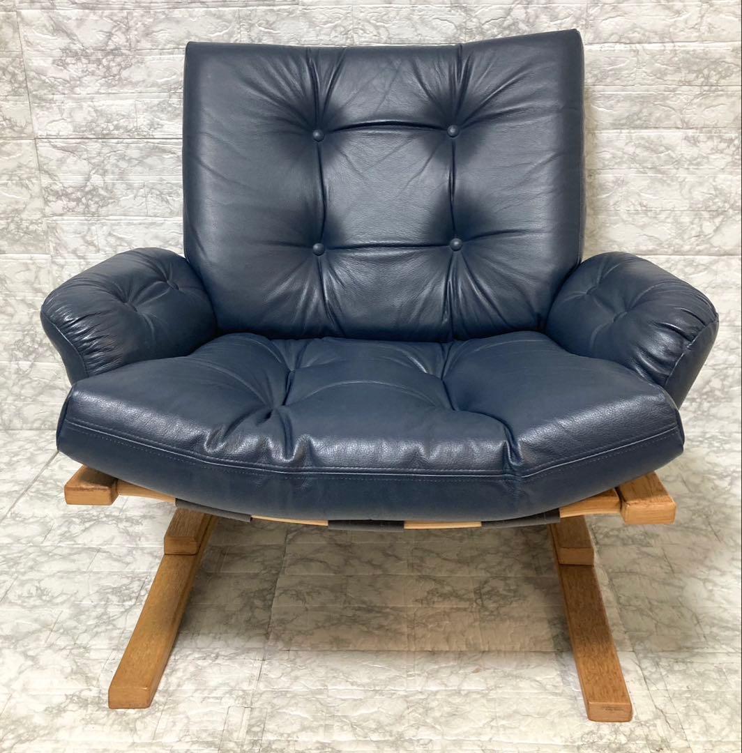 希少 本革】karimoku domani スカンジナビアン イージーチェア①