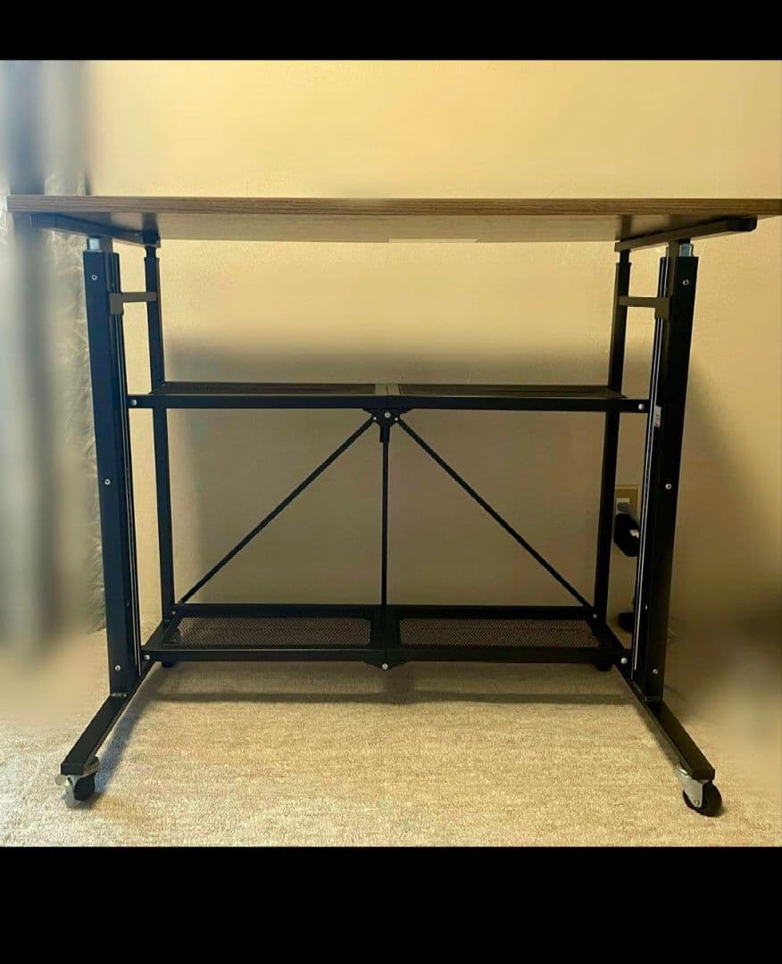 折りたたみ式 スタンディングデスク（昇降デスク）SD92-BK スタンディングデスク 幅90 手動 昇降デスク 折りたたみデスク 机 高さ