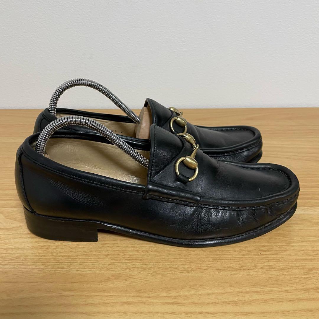 グッチ ホースビットローファー レザー ブラック 110 0009/3 40.5