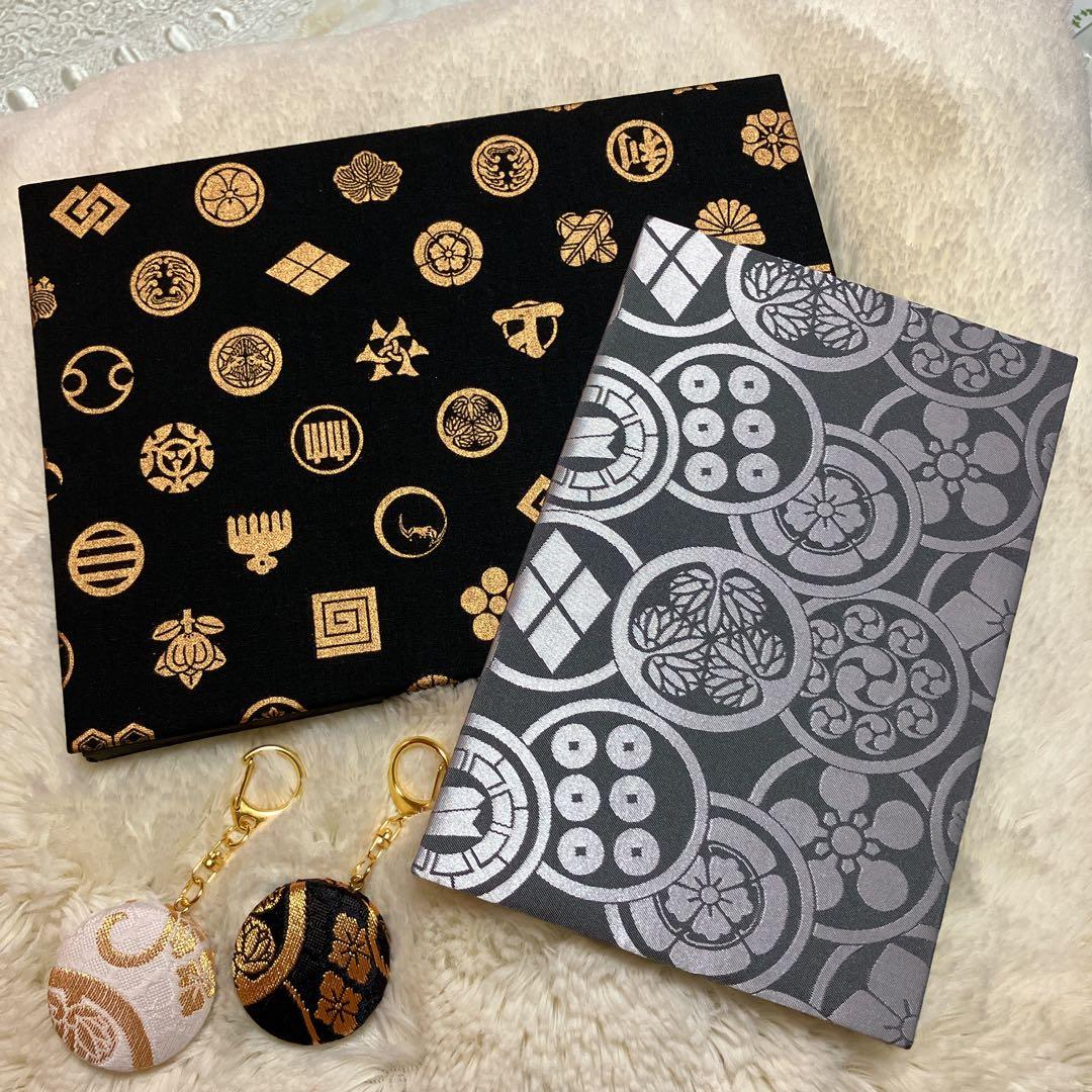 ♡みなみさま専用♡ポケット付き御城印帳　ブラック×ゴールド メタリックシルバー 楽天市場】お城印帳 御城印帳 市松家紋柄 箔押し 蛇腹 送料無料