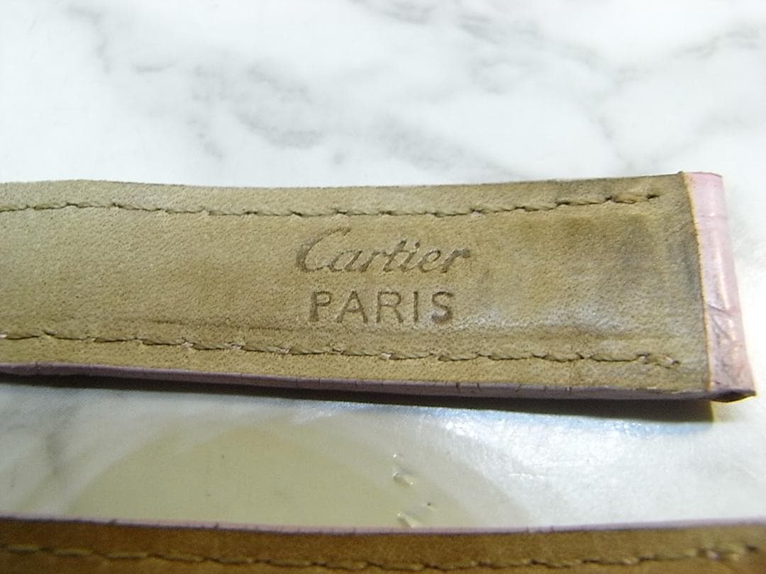 coin様 カルティエ 純正 クロコダイル ベルト Dバックル用 ピンク