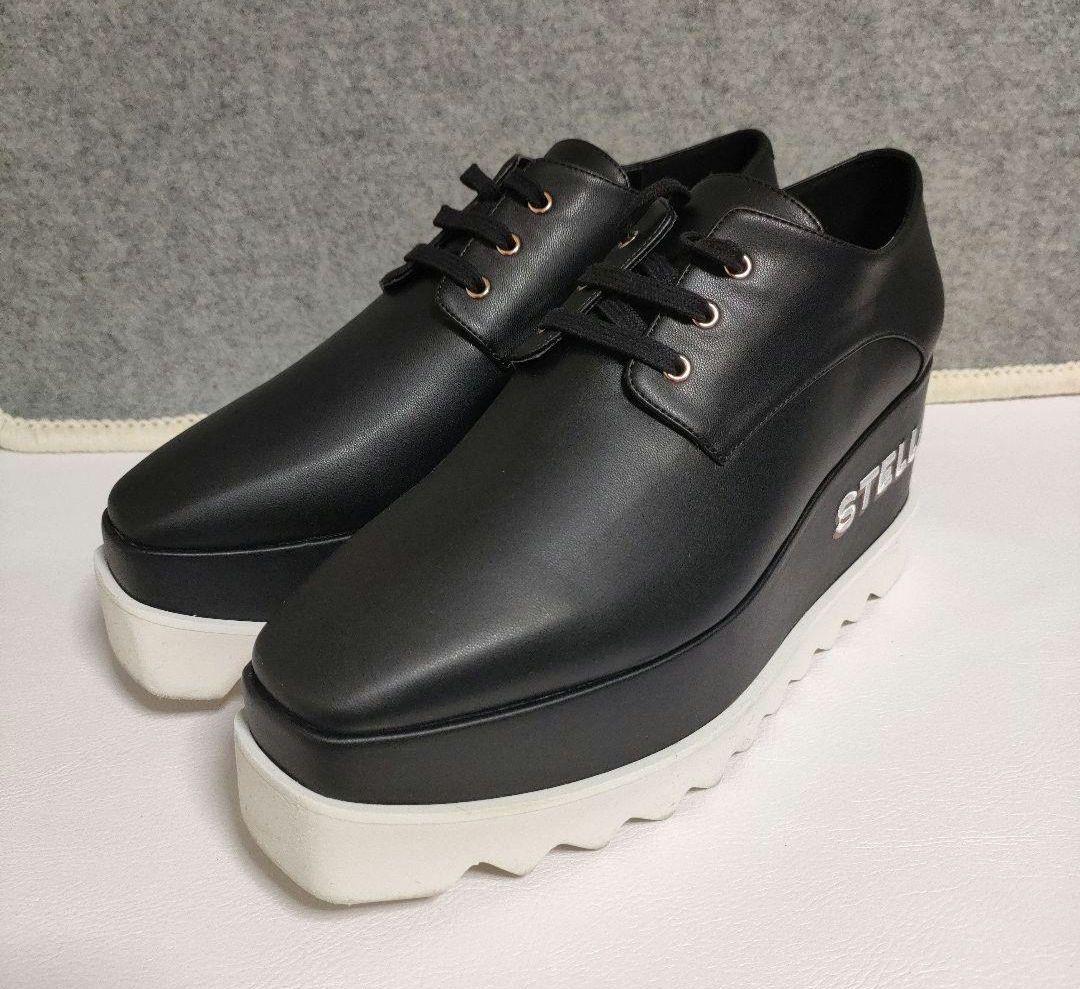 ぽあろ様専用38サイズ24.5cmロゴ黒ステラマッカートニーエリス