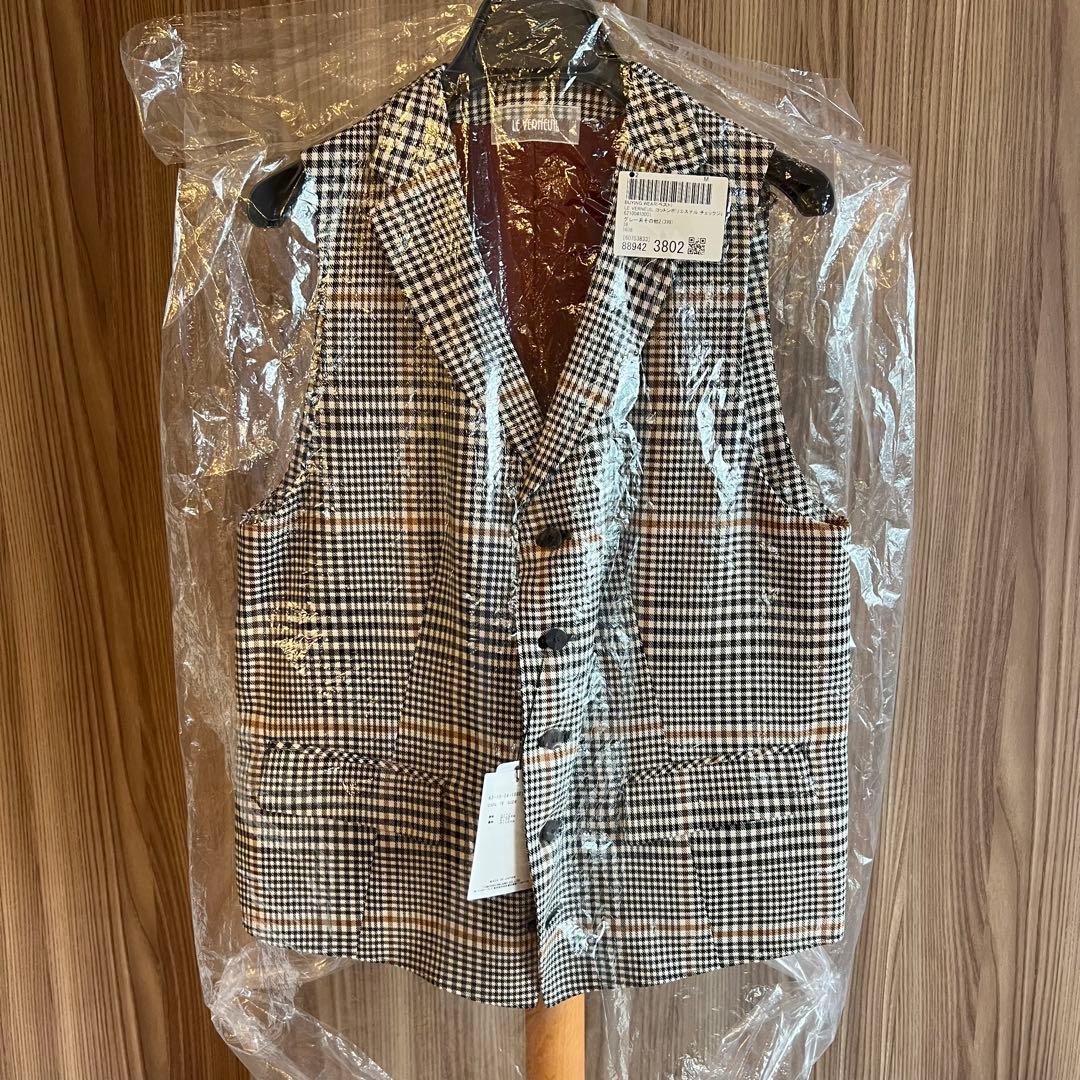 新品:52800円】TOMORROWLANDコットンポリエステル チェックジレ - メルカリ