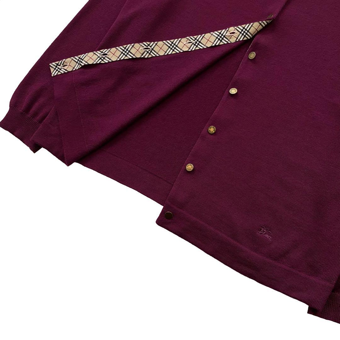 バーバリー ロンドン ノバチェック ロゴ刺繍 ニット カーディガン 15