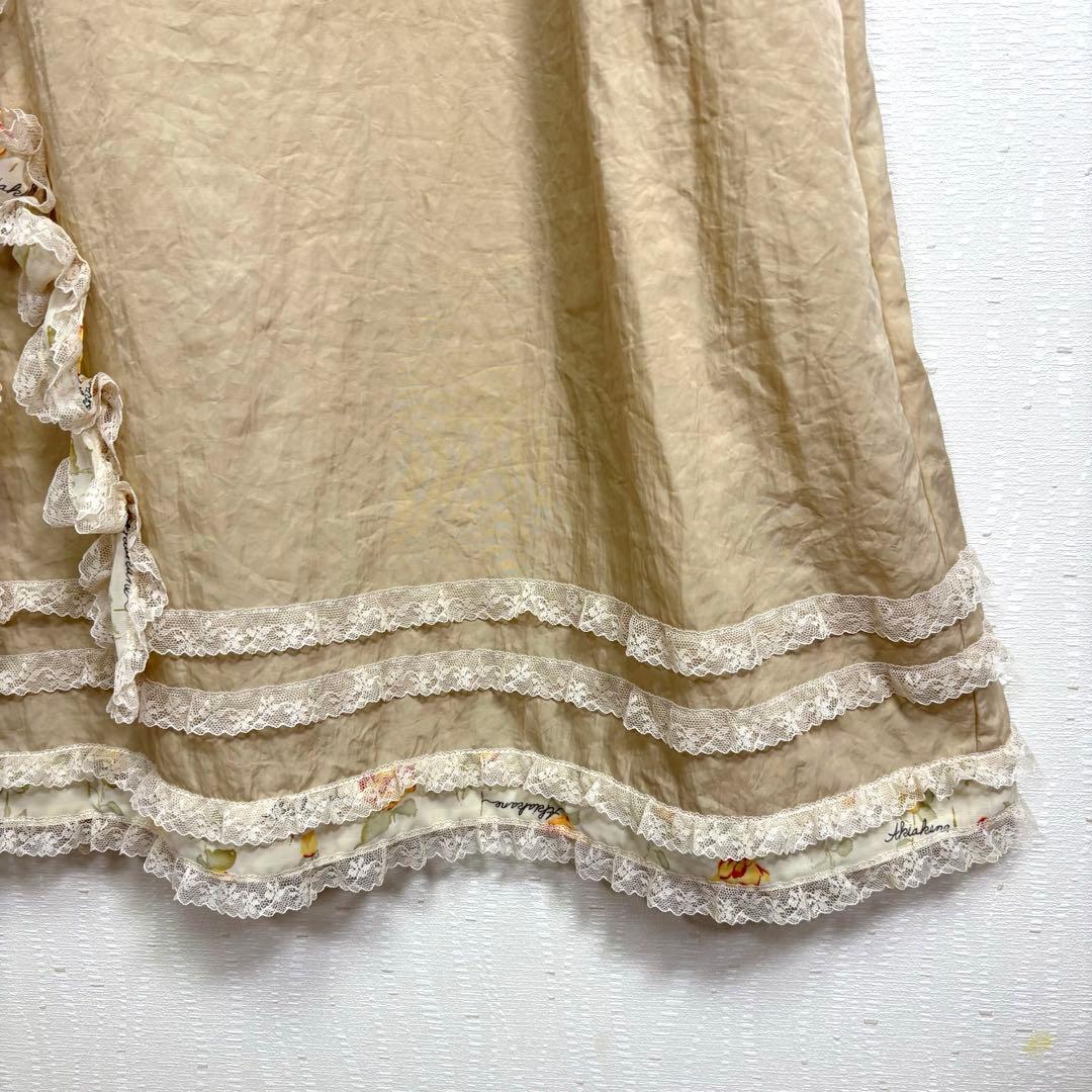 お値下げ中】さえら Akiakane ゴージャスなフリルお花飾り ドレス割烹着