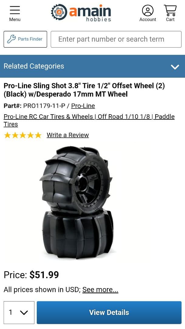 Pro-Line プロライン 3.8インチ サンド用タイヤ 2 個