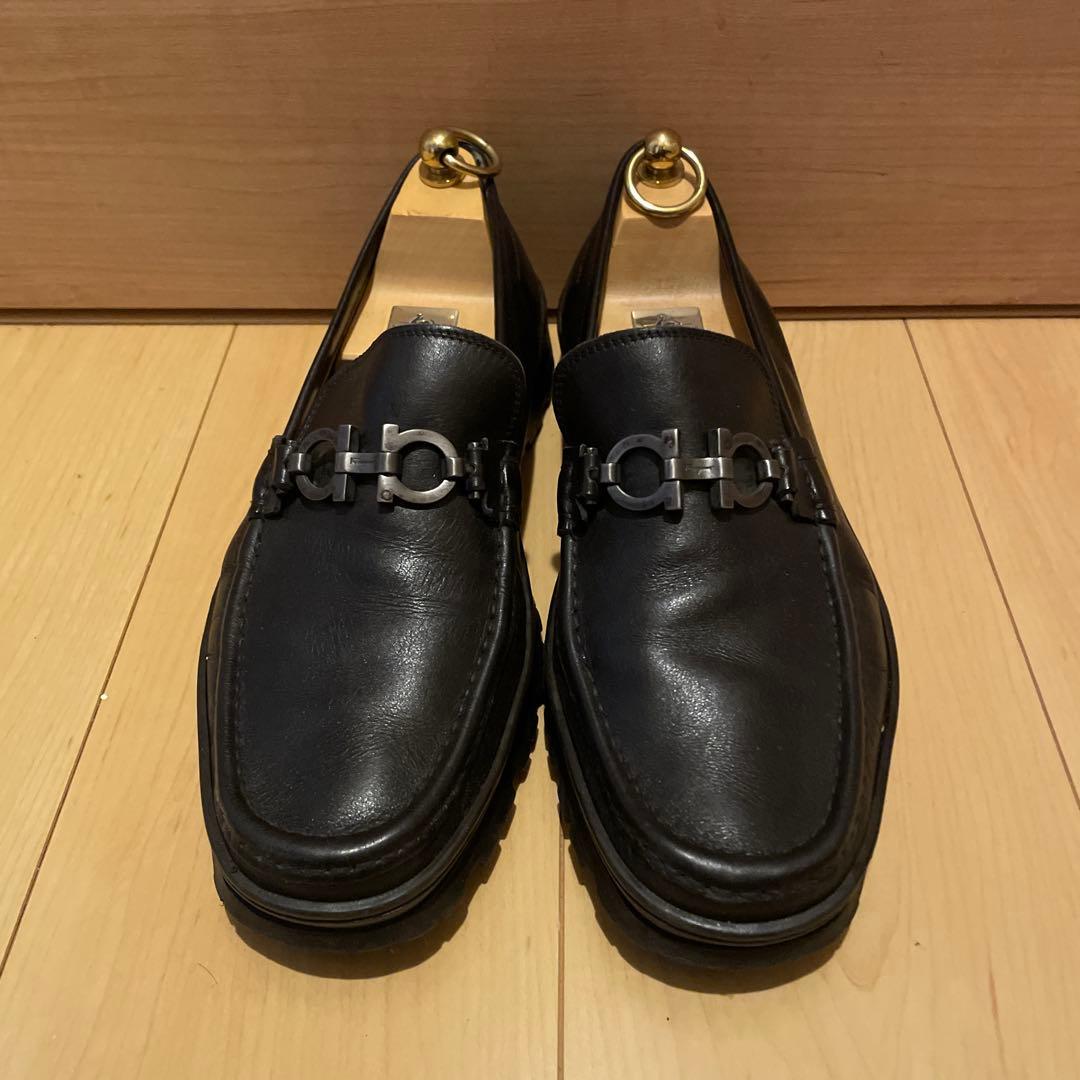 参価15万イタリア製【フェラガモ】ガンチーニレザービットローファー