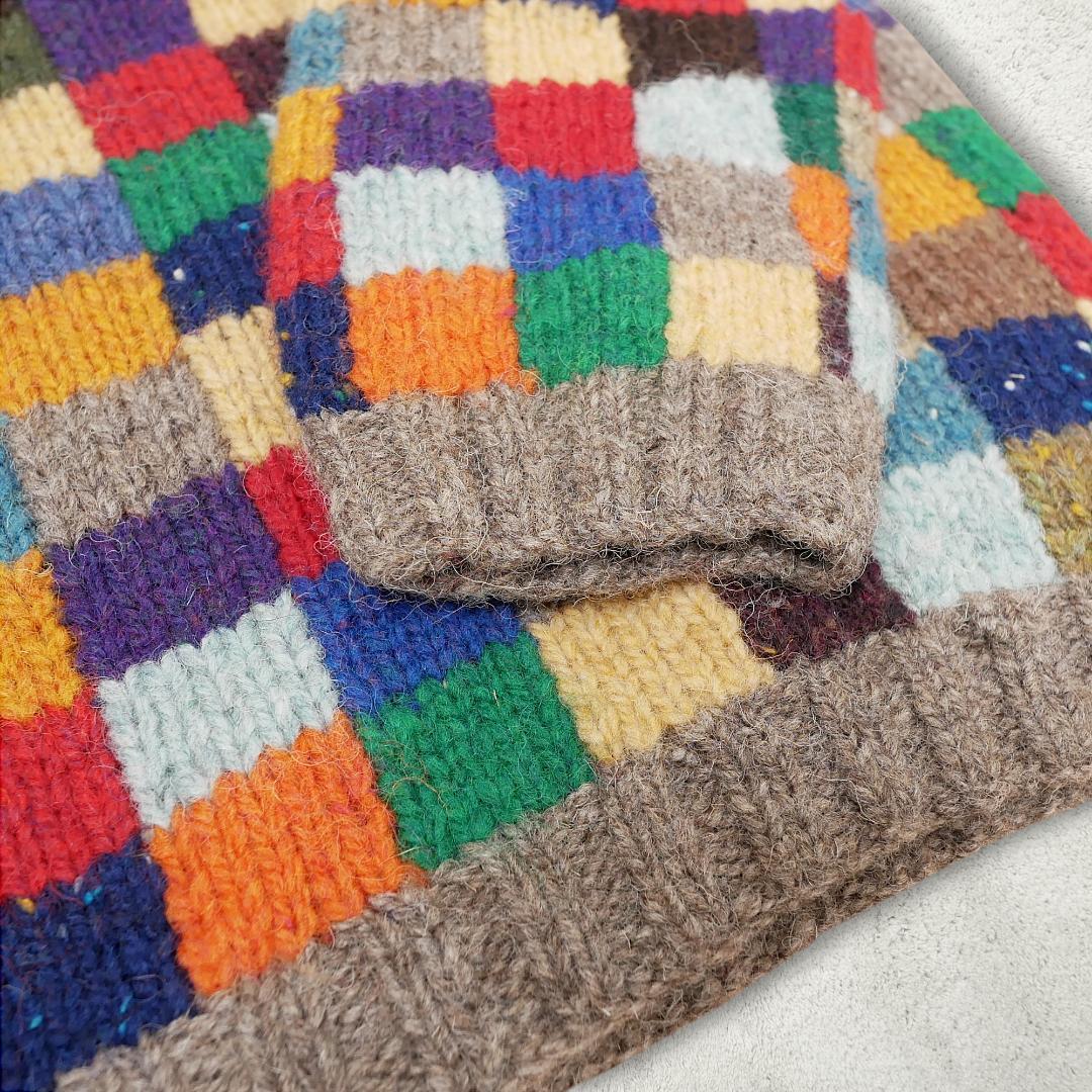 鬼レア【新品タグ付】90s J.CREW 名作 パッチワーク クレイジーニット