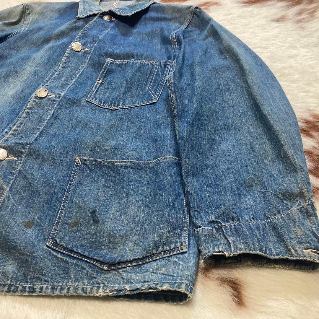 30s カバーオール 月桂樹デカボタンチェンジボタン 大戦 40s