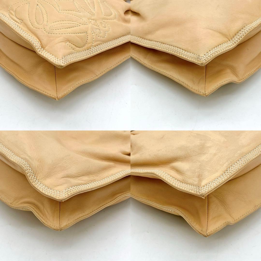 LOEWE】ハンドバッグ アナグラム ノットハンドル レザー ベージュ