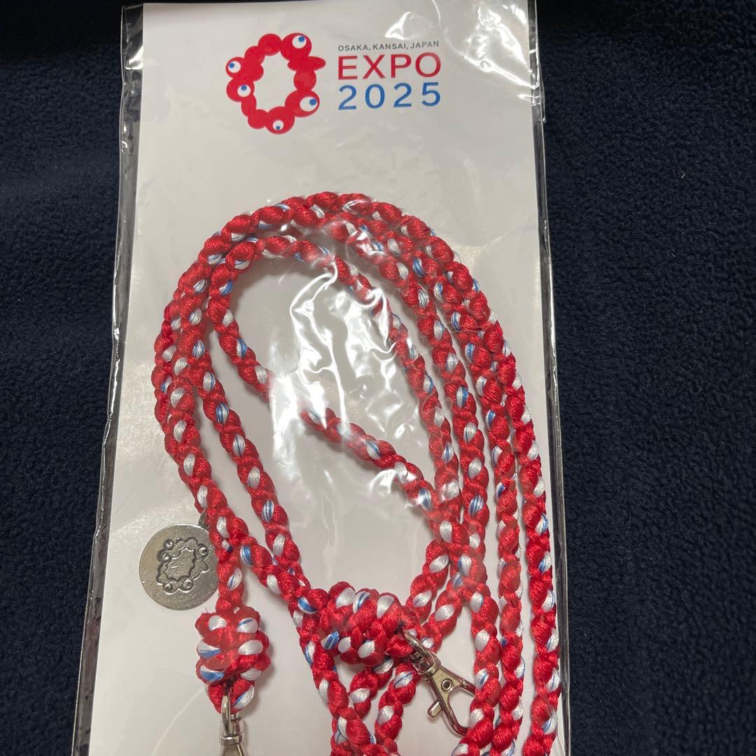 EXPO2025 公式ロゴ 組紐ショルダーストラップ - スマホアクセサリー