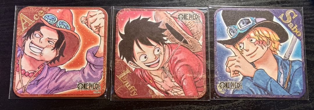 ONEPIECE アートコースター BOX 特典 ルフィ エース サボ チャンピオンシップセット2023（エース・サボ・ルフィ） | すべての