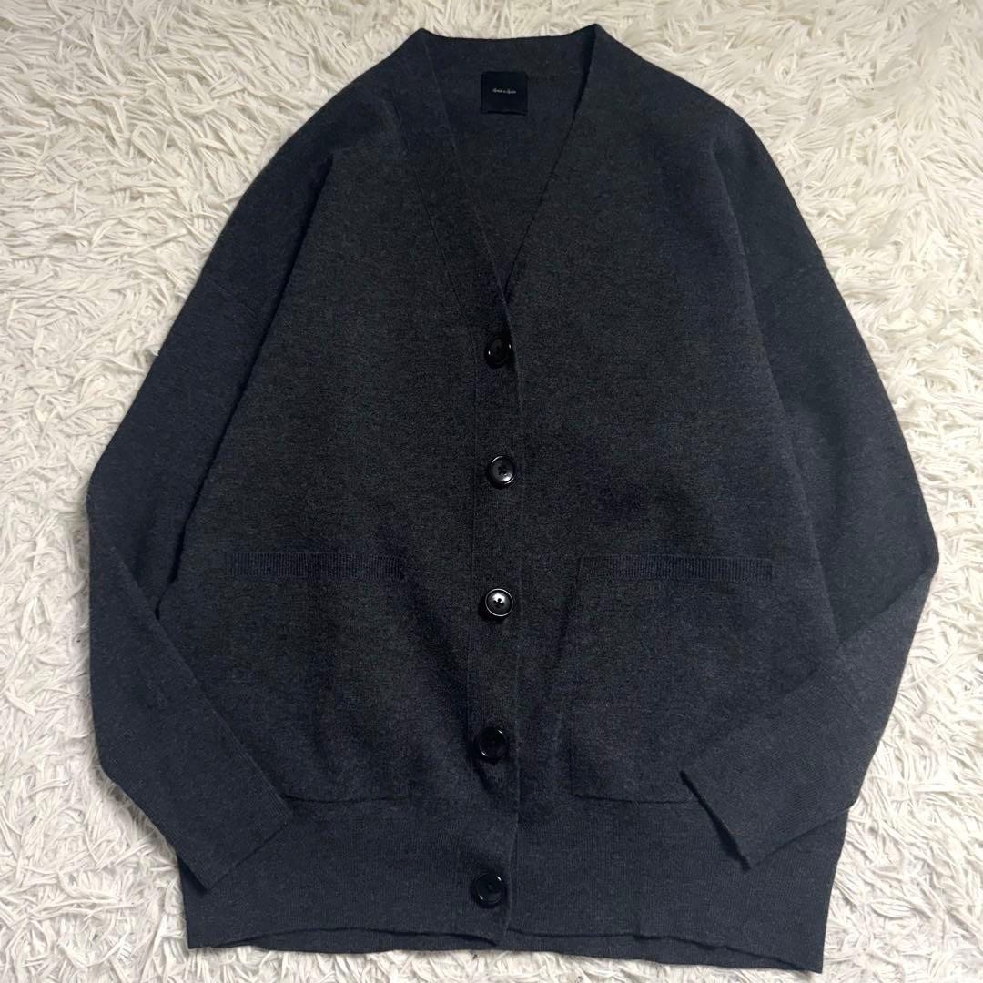 【未使用級】スピックアンドスパン　ダブルジャガードビッグカーディガン　23AW ≪追加≫ダブルジャガード ビッグカーディガン | スピック＆スパン