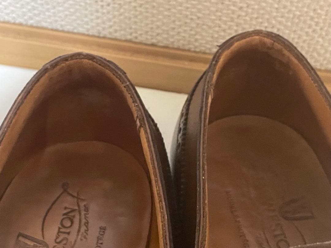 J.M.WESTON シングルモンク　ウィングチップシューズ　ブラウン