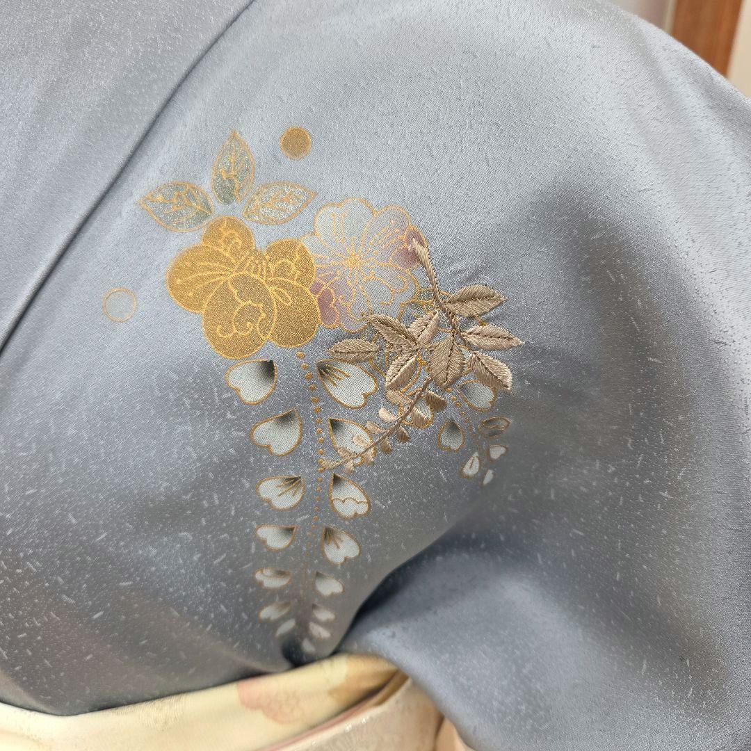 スワトウ刺繍、辻ケ花文様訪問着4点フルセット、着物、袋帯、帯締め