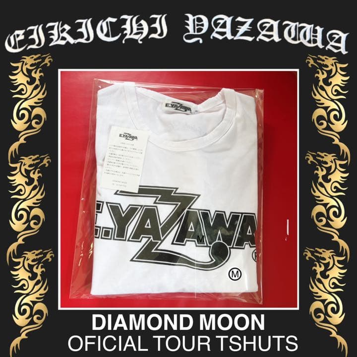 矢沢永吉✦E.YAZAWA✦公式tシャツ✦WHITE/BLACK新品 - メルカリ