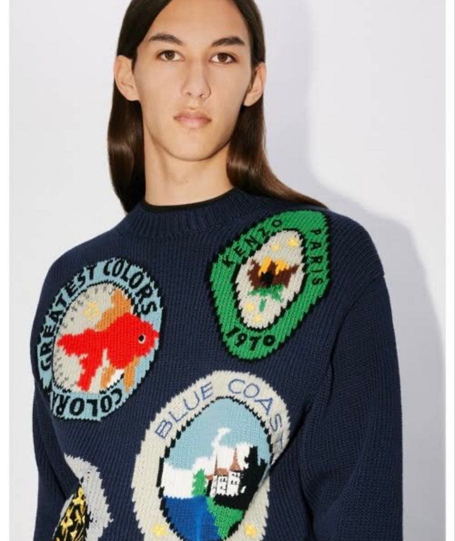 美品✨ ケンゾー 手刺繍 ニットセーター KENZO Travel 24SS - メルカリ