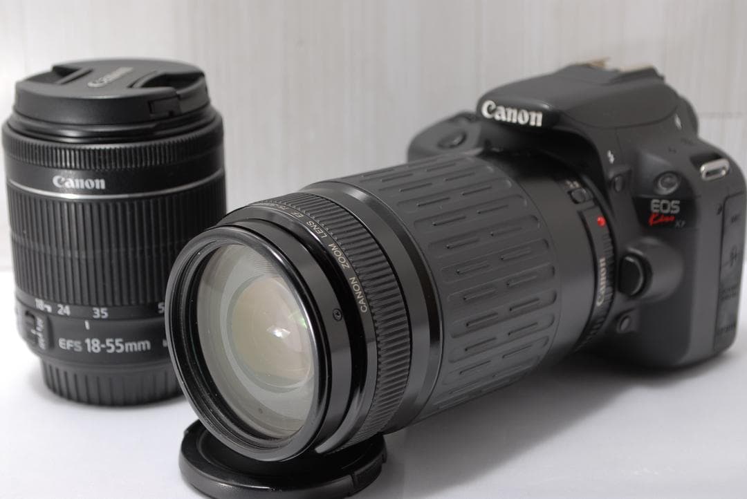 ✨人気機種✨Canon EOS Kiss X7 ダブルレンズ スマホ転送 軽量 - メルカリ