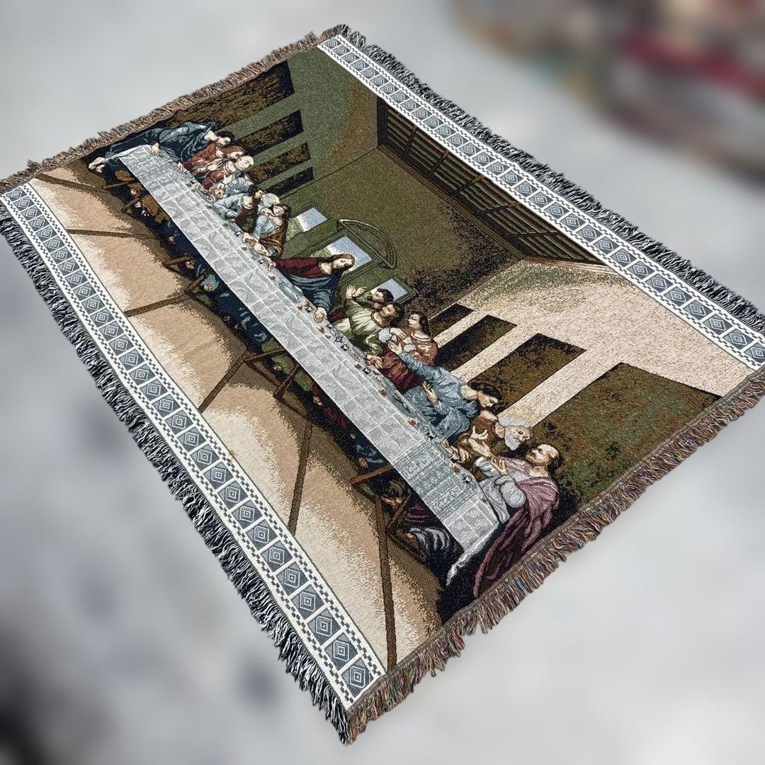 最後の晩餐　マルチカバー　ソファーカバー　ヴィンテージラグ　133x187 最後の晩餐 マルチカバー ソファーカバー ヴィンテージラグ 133x187