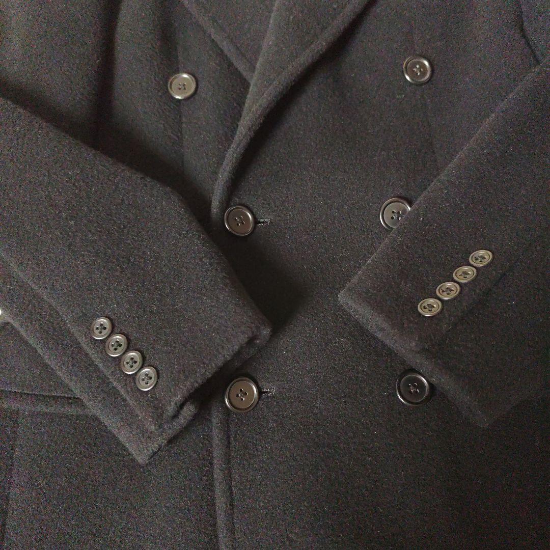 美品】ラルフローレン ダブルブレスト ウールコート 9号 ブラック