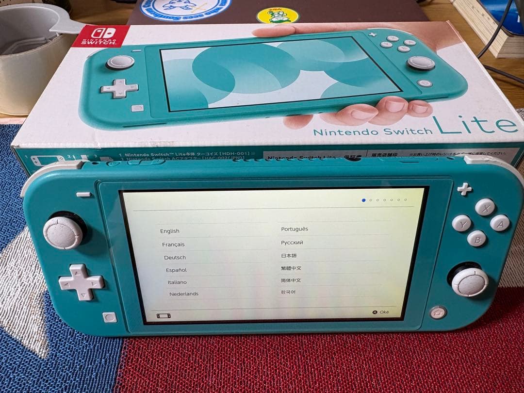 送料込]Nintendo Switch Lite ターコイズ 本体一式 - メルカリ