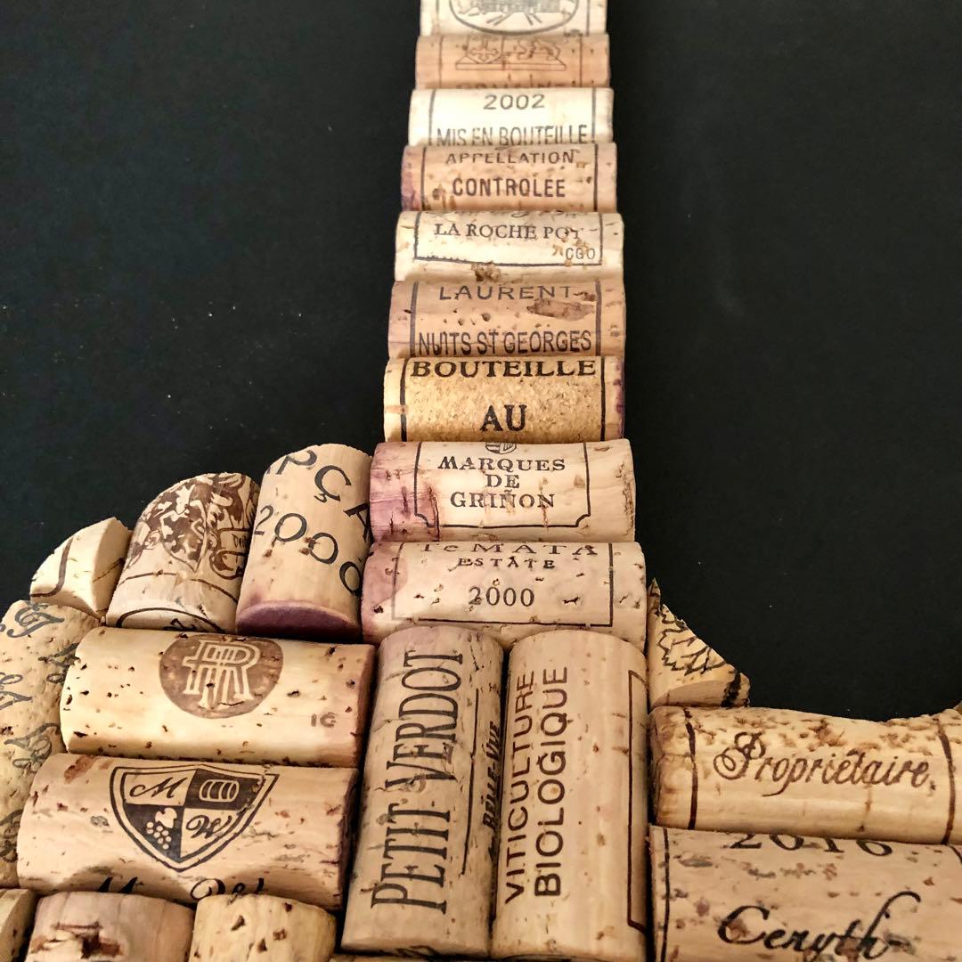 ワインコルク コルクアート エレキギター ハンドメイド インテリア