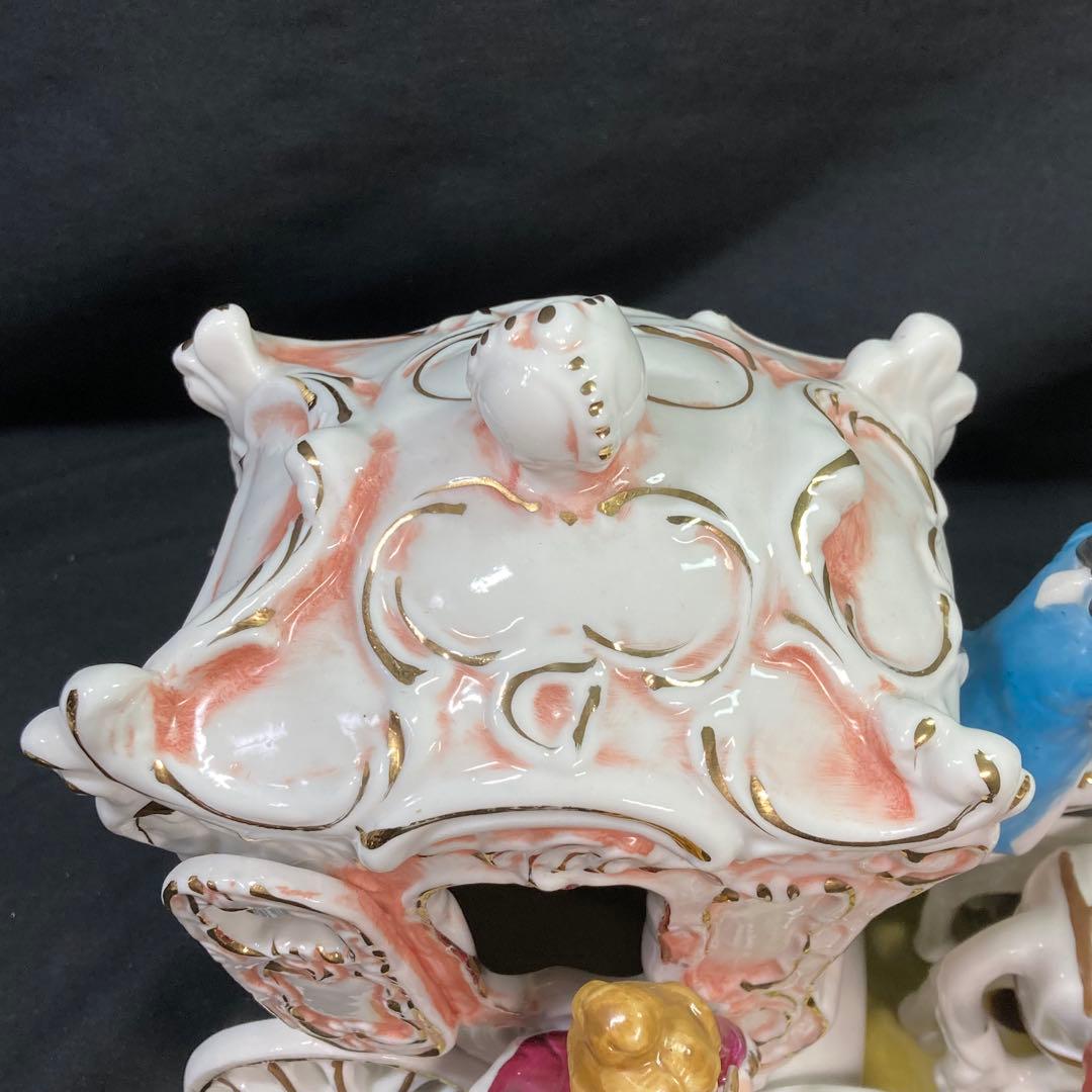 美品】加藤工芸 4頭立て馬車 陶器置物 瀬戸マイセン - メルカリ