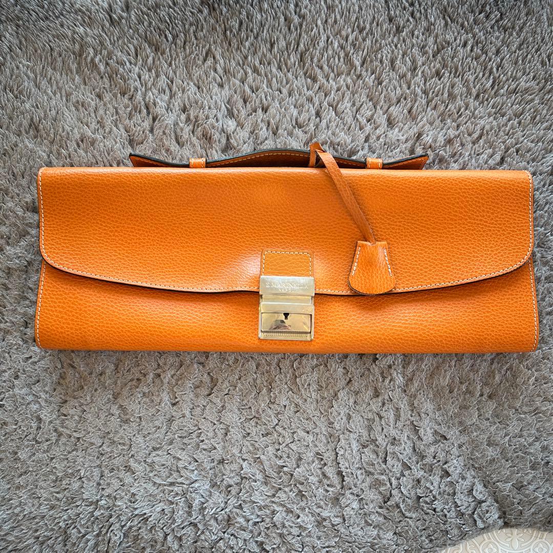 E.MARINELLAソットブラッチョ折り畳みレザーブリーフケース - メルカリ