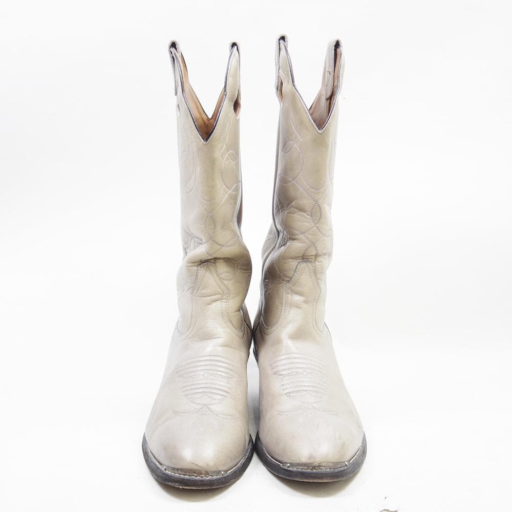 28.5cm BOULET ウエスタンブーツ アイボリー　P4177
