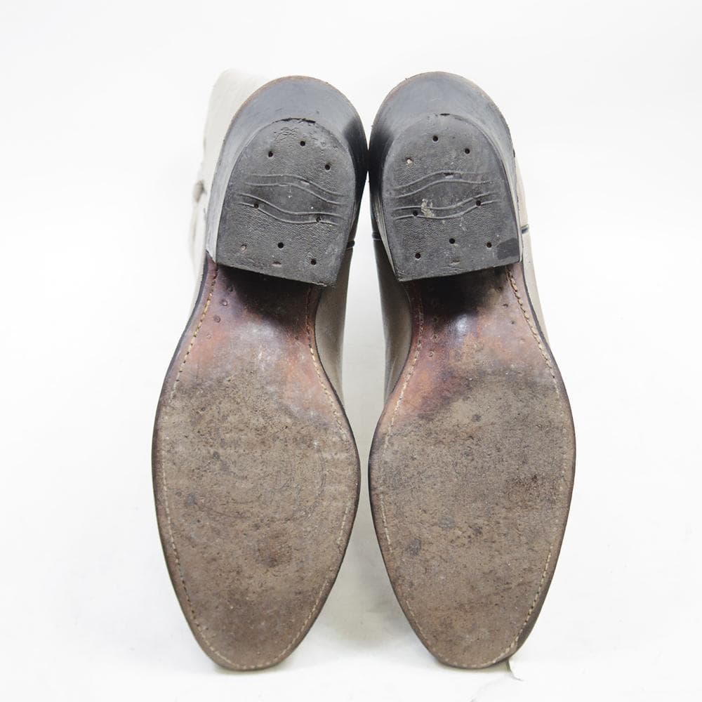 28.5cm BOULET ウエスタンブーツ アイボリー　P4177