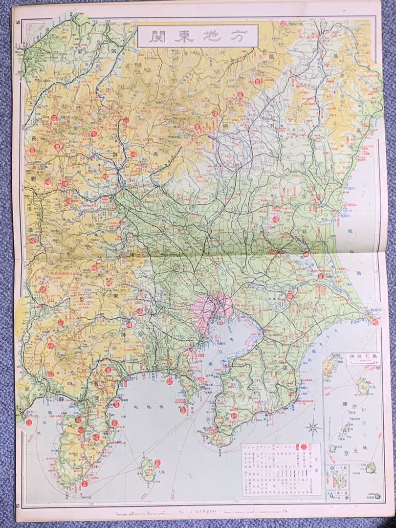 超貴重コレクター地図 戦後日本地図 運輸省 日本観光地図 昭和25年