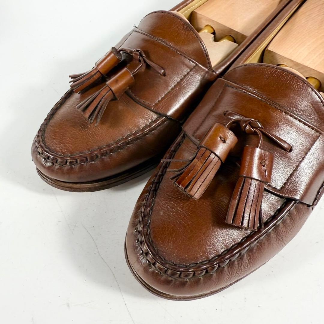 USA製】COLE HAAN コールハーン タッセルローファー 革靴 茶 良品