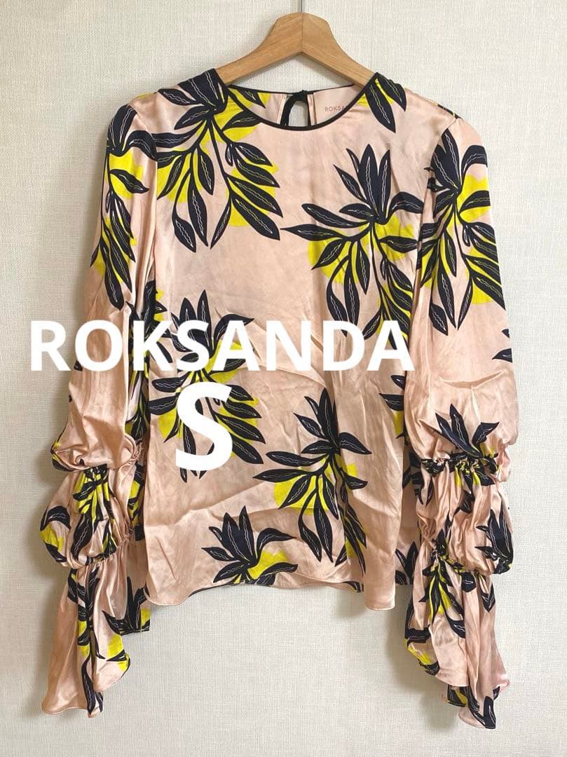 ROKSANDAロクサンダ　リーフプリント　ブラウス PINKY&DIANNE｜◇アブストラクトリーフプリントブラウス | Rakuten