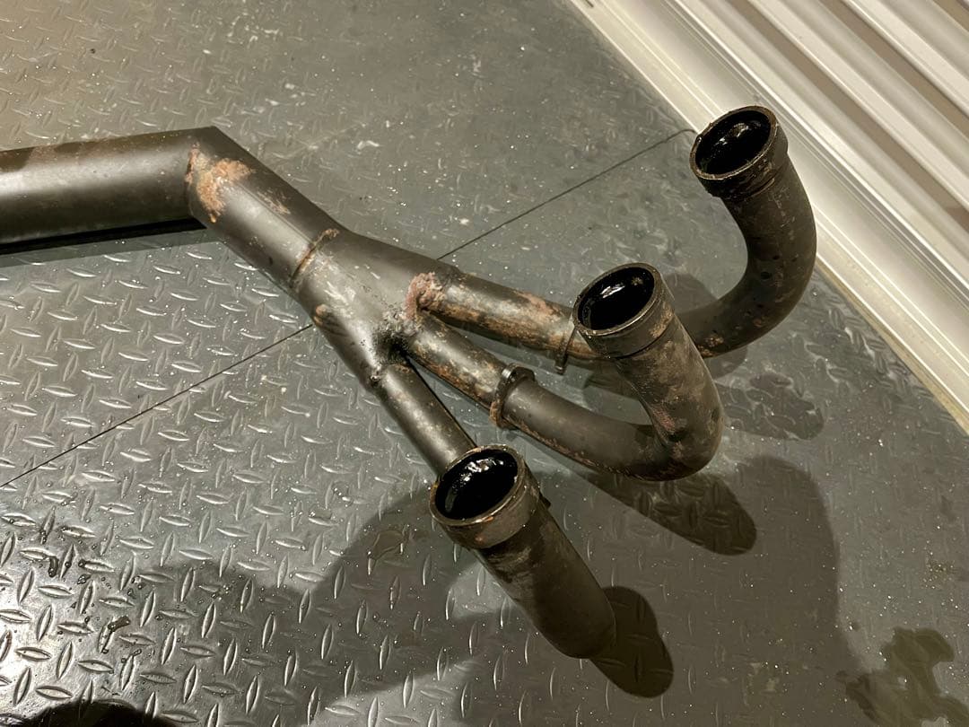 送料込み!! KH250 250SS 350SS 用 集合チャンバー マフラー - パーツ