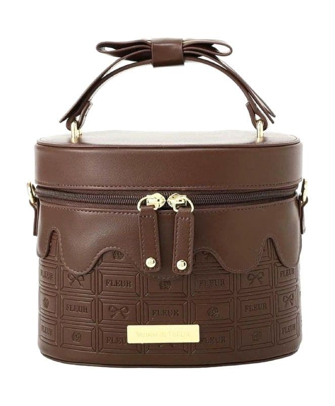 《完売品♡》メゾンドフルール　FLEURチョコレートキューブバッグ　ブラウン★
