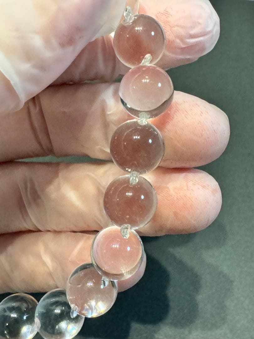 無垢水晶 ブレスレット 糸が見えない 天然石 パワーストーン 浄化 希少