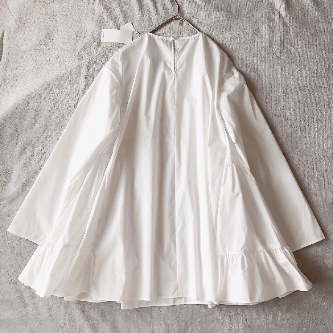 新品タグ付き】2025 Sono ソーノ チュニックブラウス ホワイトAライン