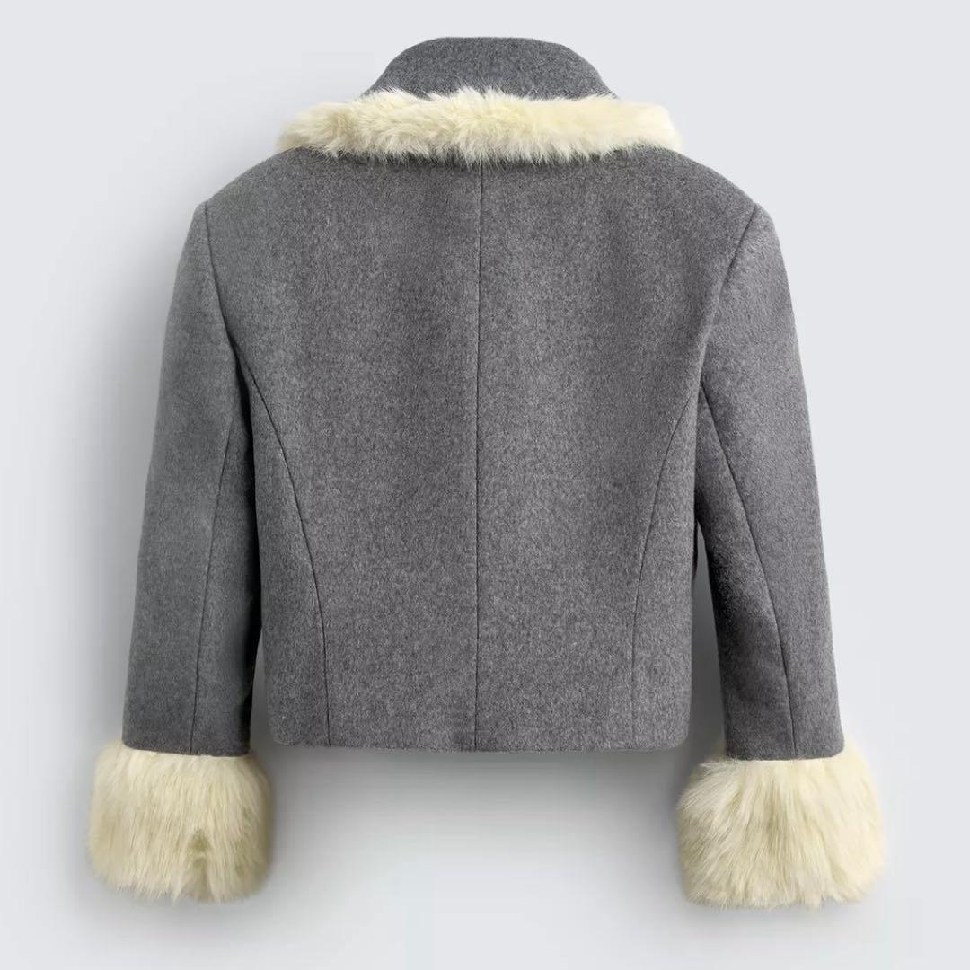 ZARA×Disney×ハリーランバート】コントラストフェイクファージャケット