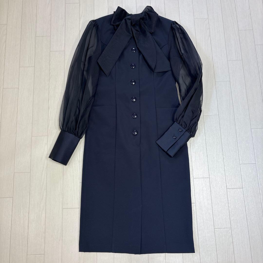 レジーナロマンティコ オーガンジースリーブワンピース リボン