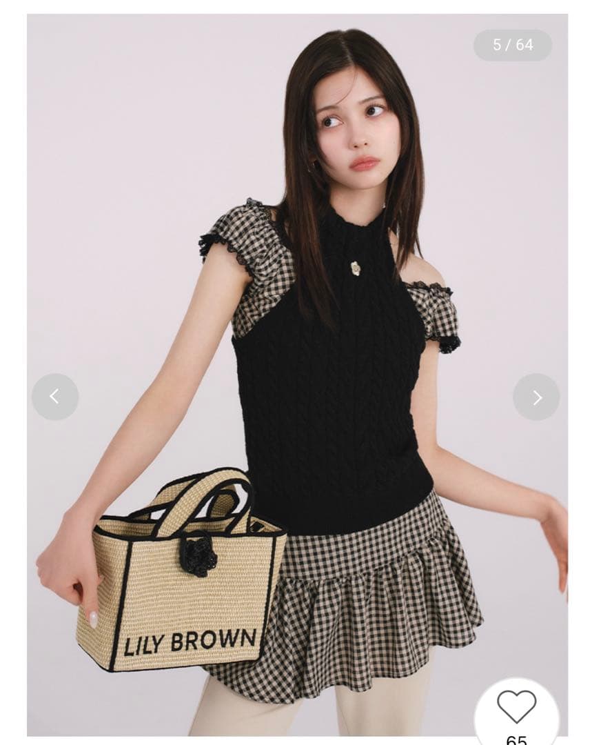 【LILY BROWN×MARY QUANT】ジュートロゴトート LILY BROWN×MARY QUANT】ジュートロゴトート(バッグ)｜LILY BROWN